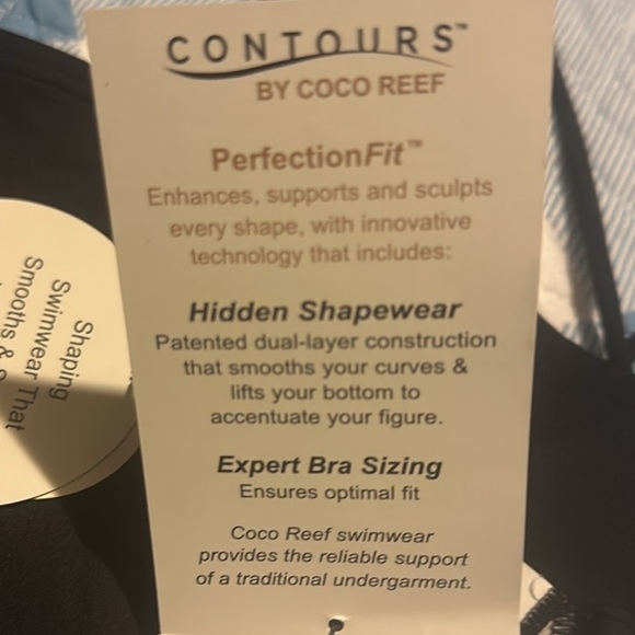 NWT: Coco Reef Contours Slimming Stellar Shirred Side Tie One Piece 14/38C - Picture 13 of 16